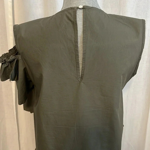 Cotton Dress Frill Detail Made In Italy, Size M - Picture 6 of 9